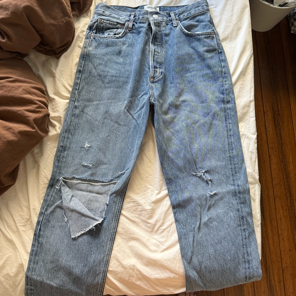Agolde Distressed Blue Jeans